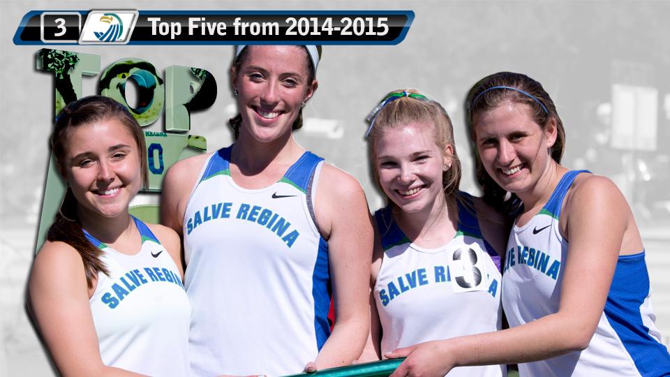 Top Five Flashback: Women's Track and Field #3 - Pouliot, Varone, Holden, Wilson break school record (May 2, 2015).