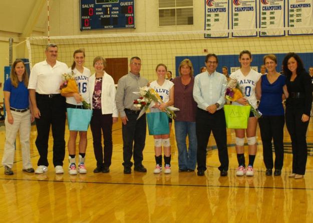 Barry, Canino, and Meyer were honored on Senior Day