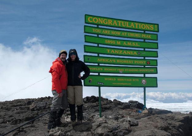 Salve Regina's Clare Adams, with her dad at the peak of Mount Kilimanjaro in 2011, was featured in the Commonwealth Coast Conference (CCC) "Someone You Should Know" series on Friday, October 25, 2013.