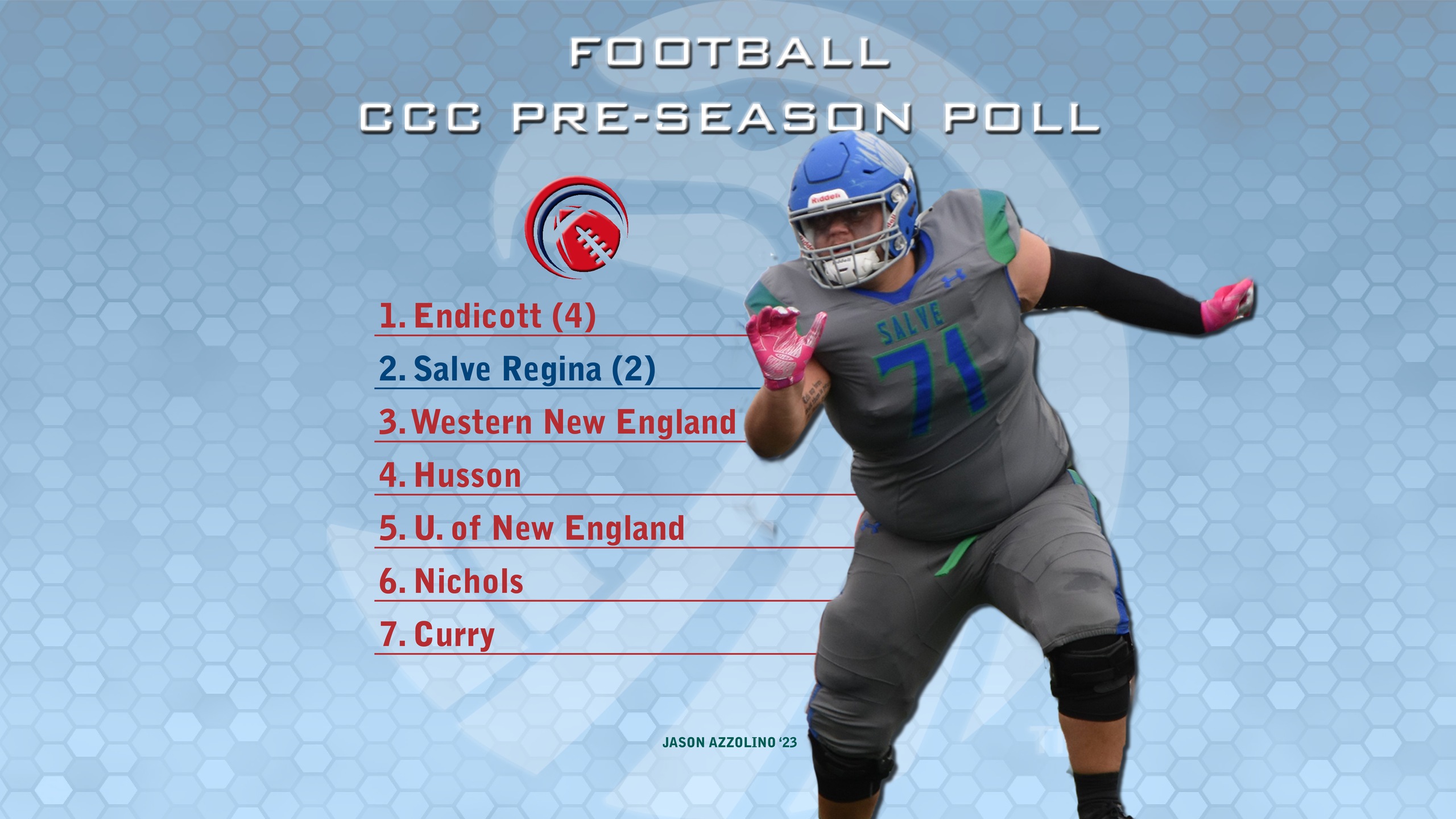 Jason Azzolino and the Seahawks were picked to finish second by the CCC coaches.