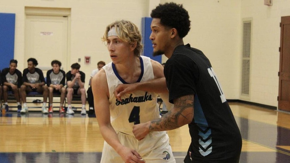 Clay Brochu scored 14 points off the bench for Salve Regina (Photo by Paige Blythe).