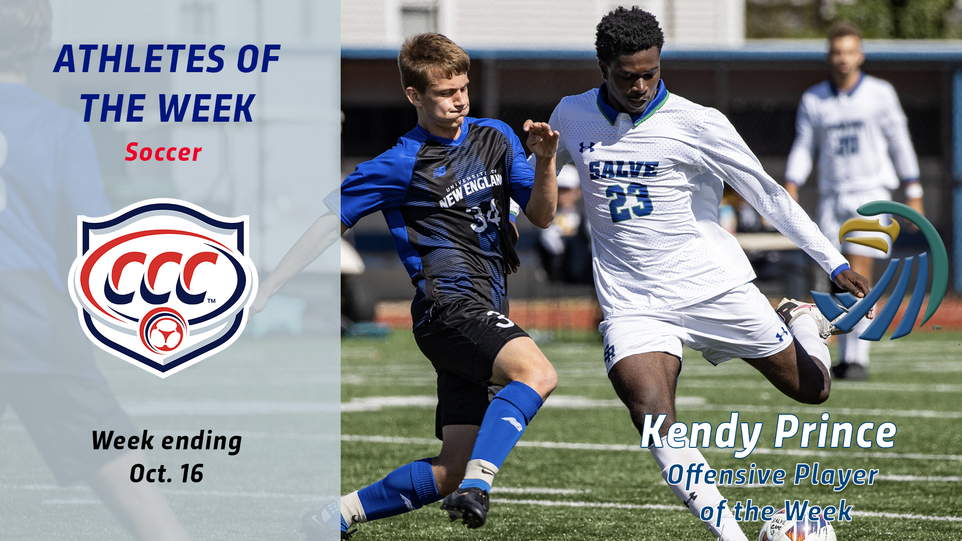 Kendy Prince was named CCC Offensive Player of the Week.