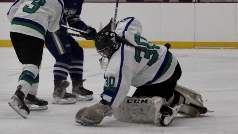 Ellee Kopecky made a career-high 41 saves in the loss for Salve Regina.
